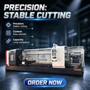 Heavy Duty Flat Bed CNC Lathe CK61100 Big Swing 1000mm Hard Guide Rail Metal Turning Machine Exported CE Standard