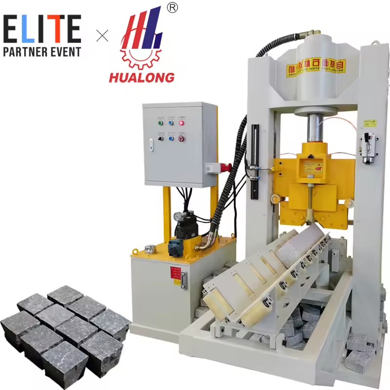 Stone Hydraulic Press Rock Guillotine Block Cutting Splitting Machine Paving Cube Stone Splitter
