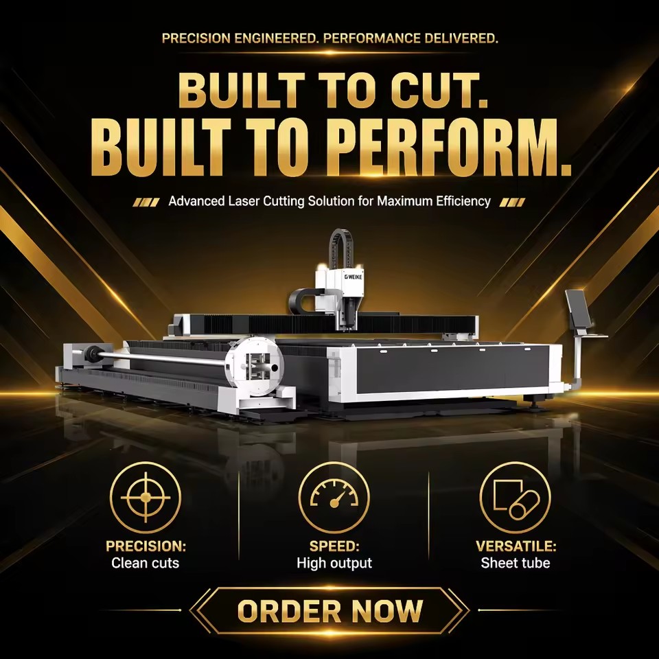 2 in 1Industrial 1500W 3000W 4000w 6000w CNC Metal Fiber Laser Tube and Plate Cutting Machine