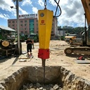 Hydraulic Stone Splitter 5200 Tons Splitting Force 2000Mm Long Rock Splitting Machine Connected to Excavator for Use HXGH-220
