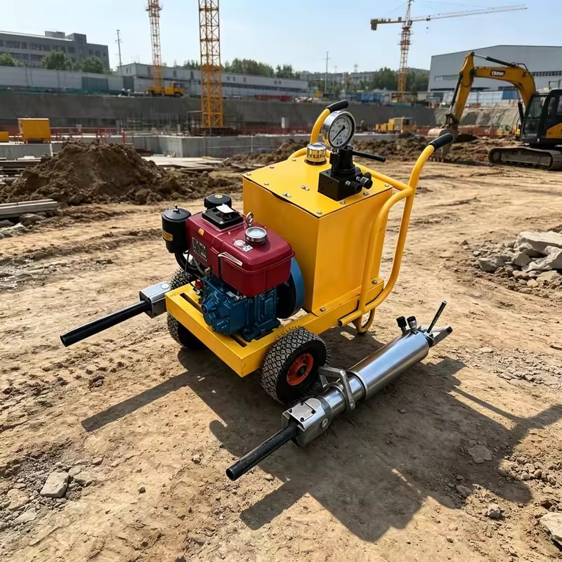 Electric & Diesel Dual Power Hydraulic Rock Splitter Versatile Use Site & Mining