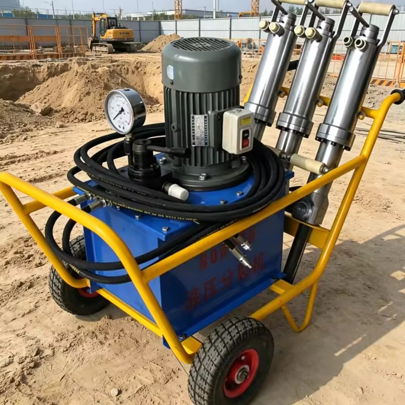 AC motor Hydraulic Rock Splitter High Pressure 100MPa Mining Quarry Stone Breaking Equipment