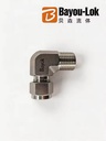 Right Angle 90 Compression Tube to NPT Male Adapter Forged Polished Valve Fitting
