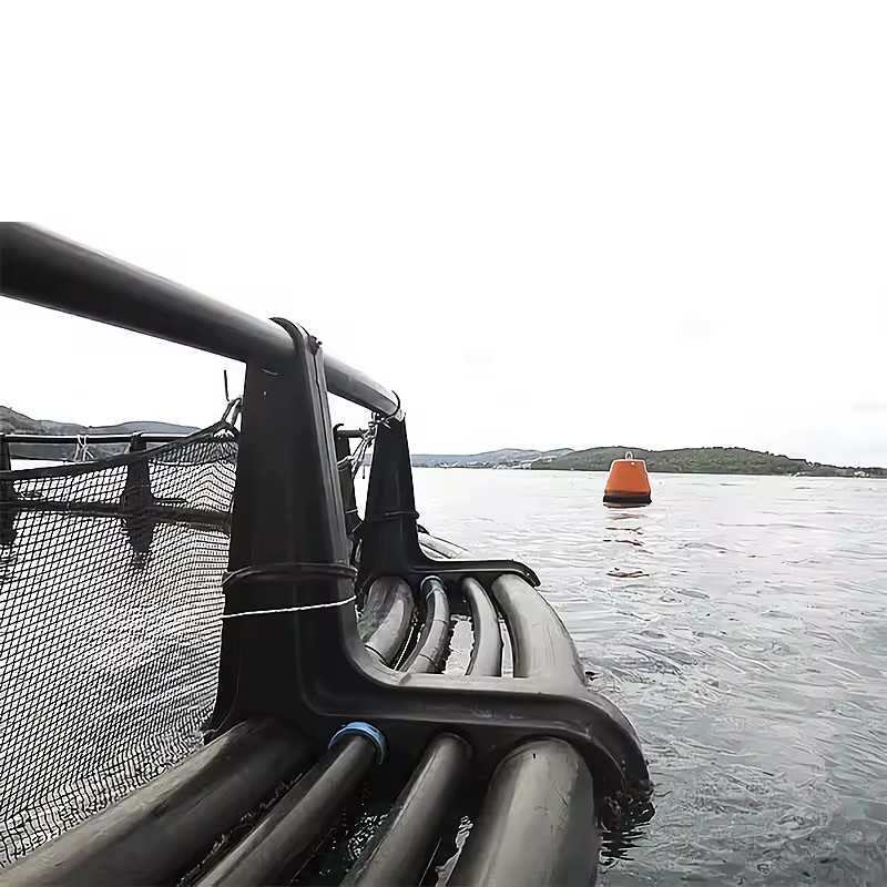 10-40M Round Hdpe Fish Floating Farming Aquaculture Cage Frame in Mayapara Breeding Fish With Bracket for Fish Farming Cage Sale