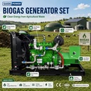 50kW 62.5kVA Natural Gas Generator Biogas LPG CNG Dual Fuel 3-Phase Silent Genset Optional Cumminses Weichai Engine with ATS