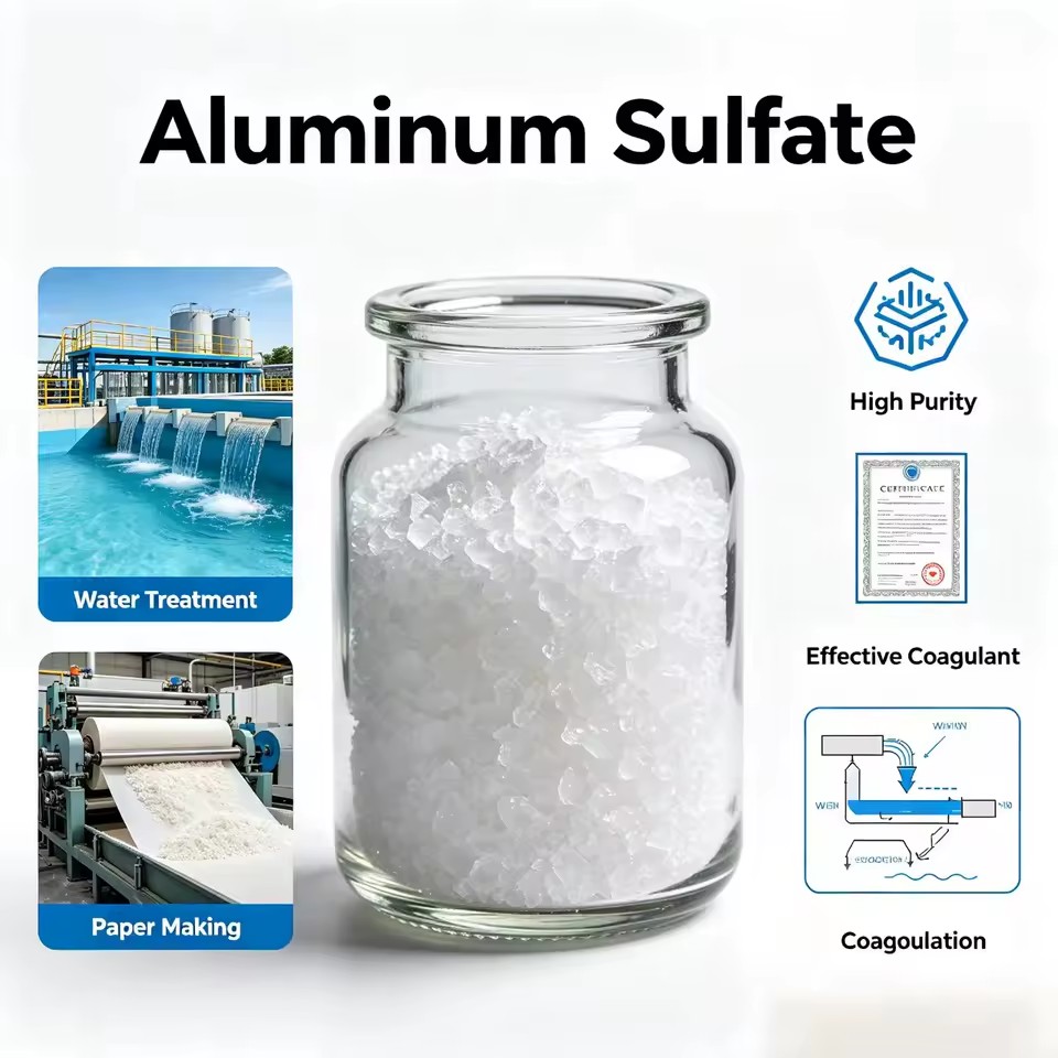 Industrial Grade High Quality Low Iron Potassium Aluminium Sulphate Sewage Flocculation Treatment