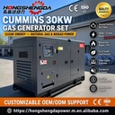 Low Noise 30kW Cummins Weichai 37kVA Natural Gas LPG Biogas Syngas Generator Open Silent DC Standby Power Unit Genset CE ISO