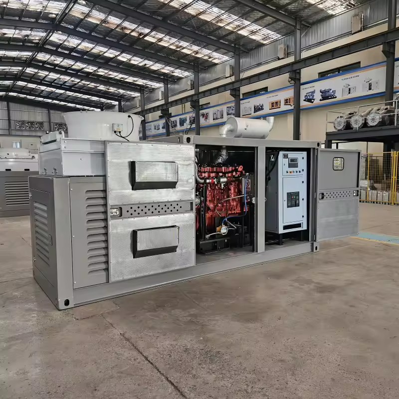 1250kVA Methanol Natural Gas Biogas Wellhead Gas Generator Set High-Power Electric Start Water Cooling 380V Container-Type 0.8