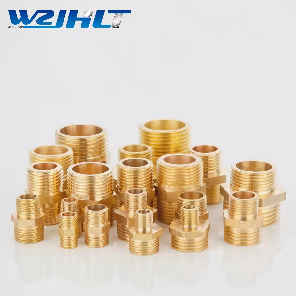 Brass Double Male Thread Smooth Surface Straight Nipple Equal & Reducing Adapter