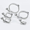 Industrial/Commercial Grade Sanitary Food-Grade Stainless Steel Vibratory Polished Double Pin Clamp Adjustable Hose/Pipe Clamp