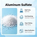 Chemical Auxiliary Agent 50 kg Granular Aluminium Sulphate Water Clarification for Swimming Pools