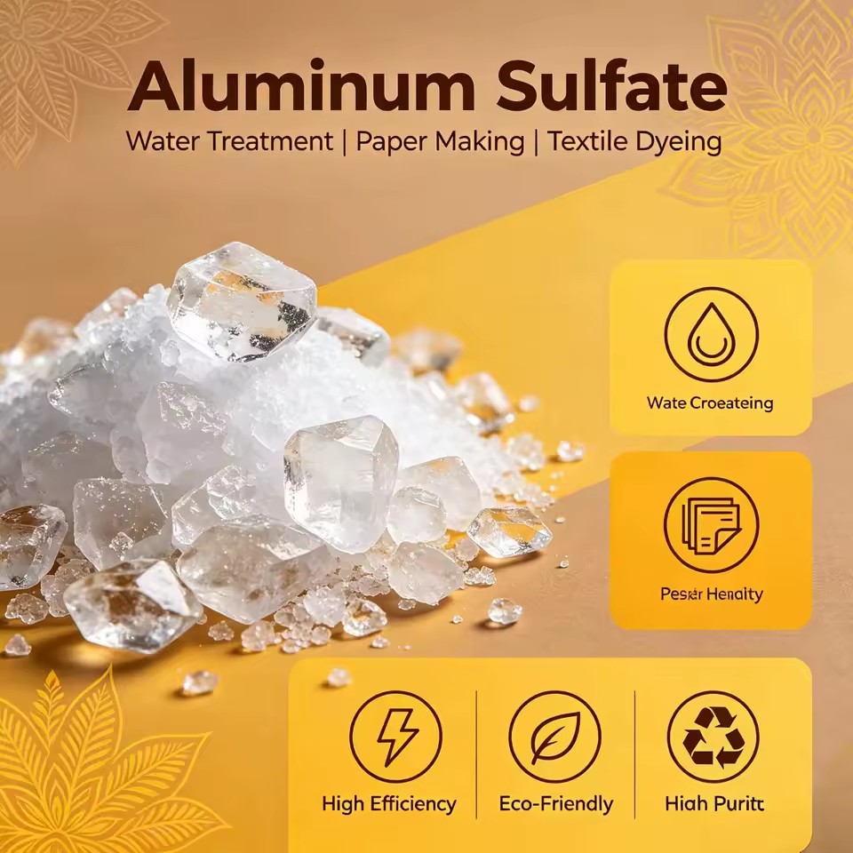 Manufacturer Direct Aluminium Sulphate for Dyeing Auxiliary