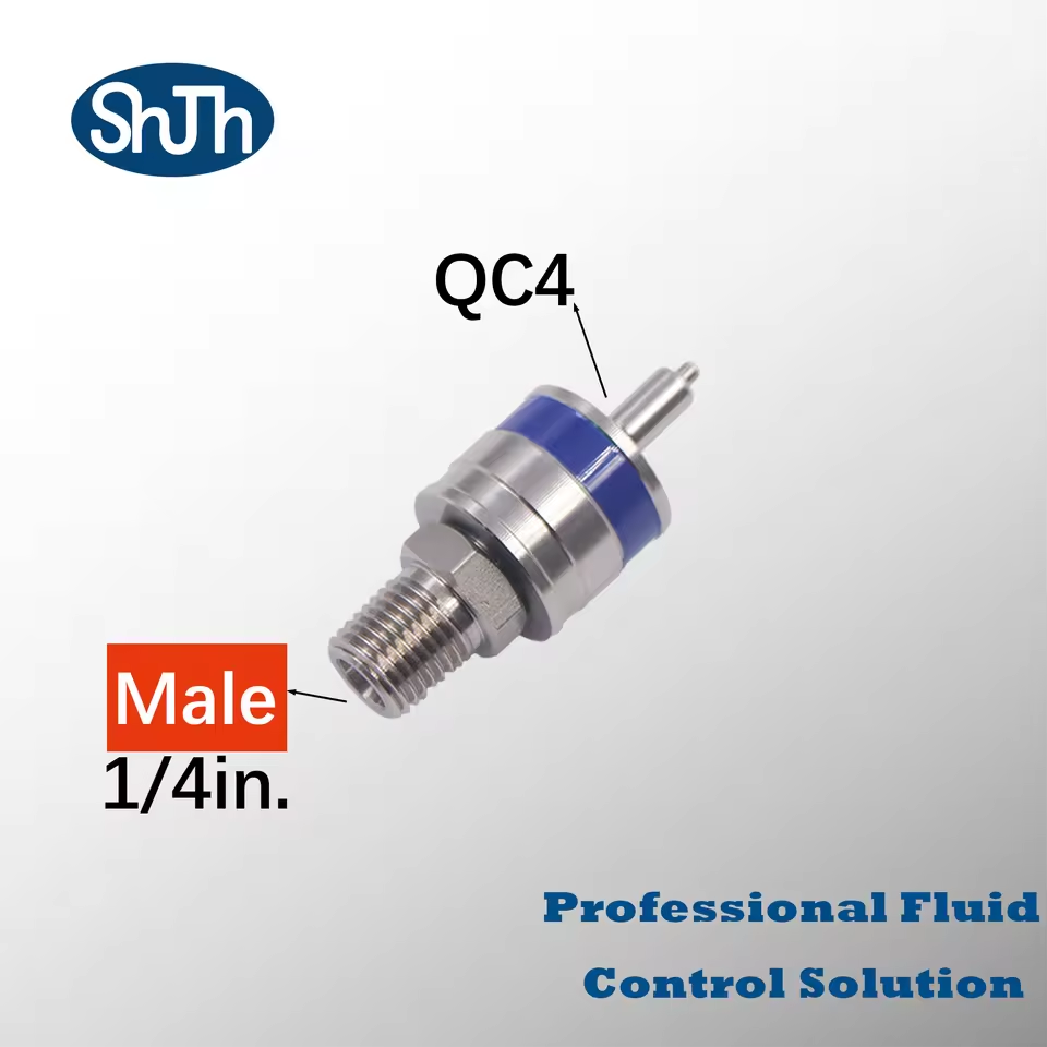 SHJH-LOK 316SS High-pressure Forging Quick Coupling Outer Screw NPT with Valve Shanghai Valve Manufacturer