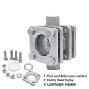 Petrochemical 304 Stainless Steel Female Thread 6.4MPa High Pressure Straight-through Sight Glass Process Monitoring