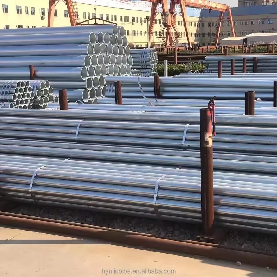 Hot Dipped Galvanized Steel Pipe 1/2 3/4 1 2 Inch GI Pre Galvanized Steel Tube for Agricultural Irrigation System Factory