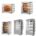 Gas Rotisserie Chicken Machine 6 Rods With Viewing Window and Interior Light for Hotel Breakfast Buffet