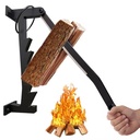 JH-Mech Outdoor Use Strong Extended Handles Effort-Saving Black Wall Mounted Firewood Kindling Splitter