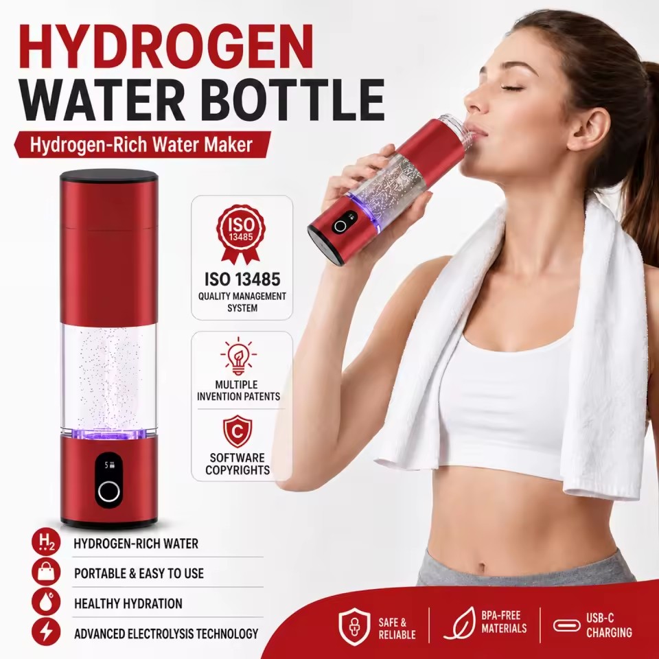 6000ppb High Concentration Molecular H2 Portable Inhaler Ionizer PEM SPE Hydrogen Water Bottle Gas Generator Machine Strong