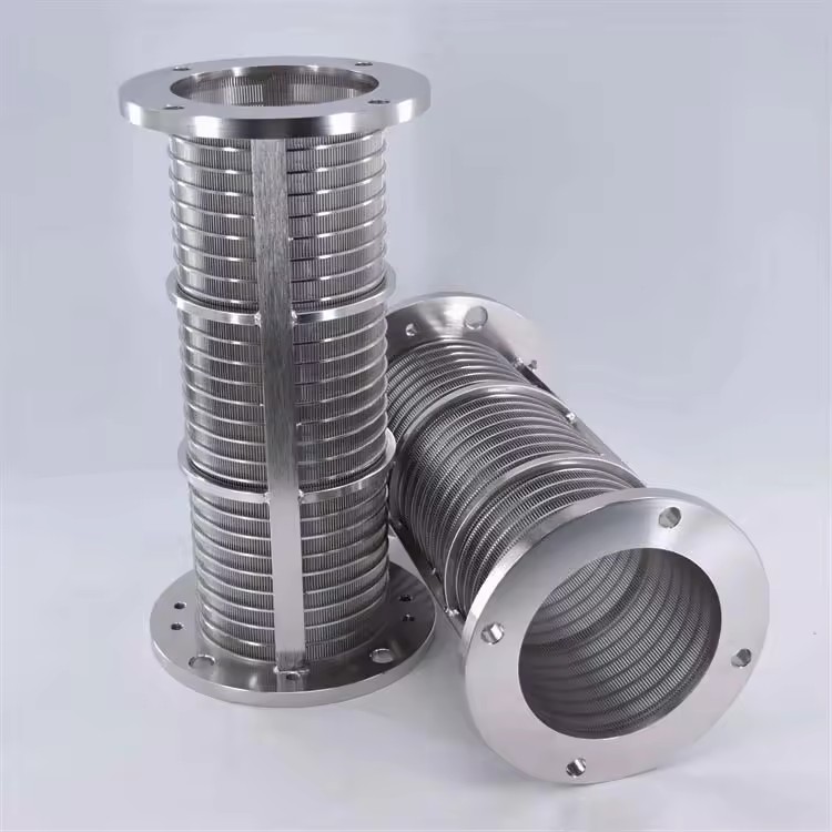 SS304 Wedge Wire Screen Cylinder Screw Press Filter Basket for Farm Cow Dung Dewatering Machine
