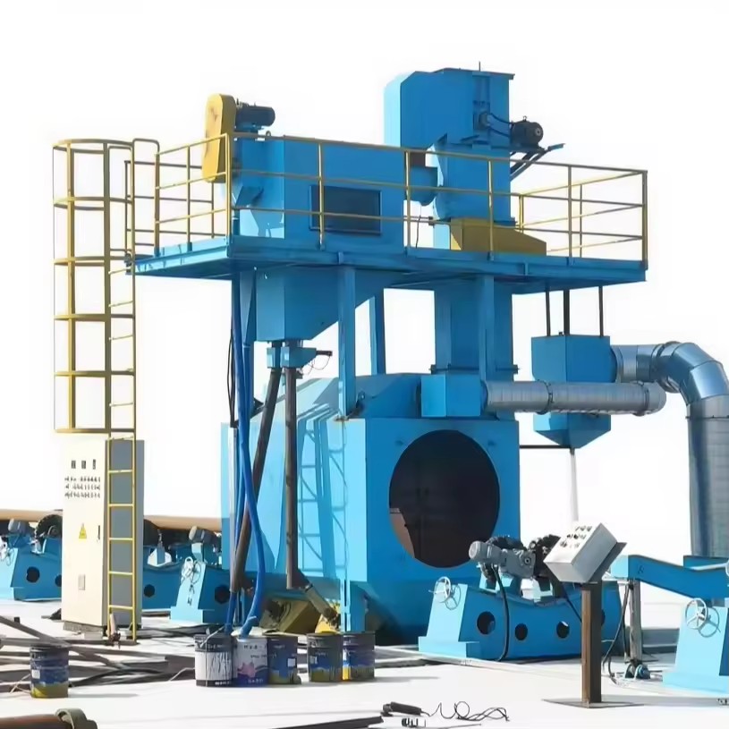 QG Series Automatic Steel Pipe Shot Blasting Machine | Integrated Inner & Outer Wall Sa 2.5 Cleaning System | PLC
