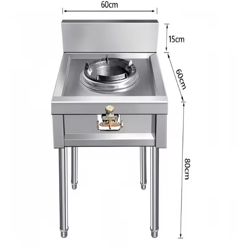 Commercial Stainless Steel Countertop Gas Liquefied Petroleum Gas Single Double Burner Kitchen Restaurant Electronic Gas Stove