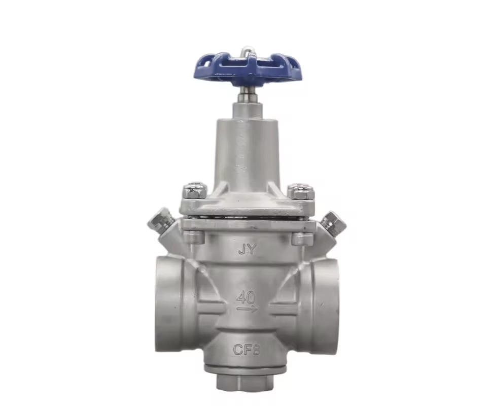Manual Stainless Steel Pressure Reducing Valve with Gauge for Water and Gas