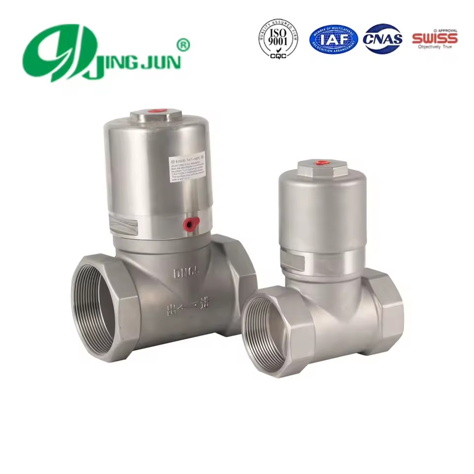 Industrial Stainless Steel Pneumatic Thread Shut-off Valve Precise Flow Control High Pressure for Water Oil Gas