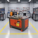 110V RB-25 Automatic Stainless Steel Bar Rebar Bending Machine with PLC Motor 4kW Hydraulic Bender & Cutter Engine on Sale