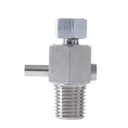 SS316 Stainless Steel Manual Bleed Valve with 1/4 NPT Male Thread 6000psi Capacity for Oil