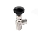 Stainless Steel Female Thread 90 Degree Manual Needle Valve Integral Bonnet Angle for Gas Water Oil