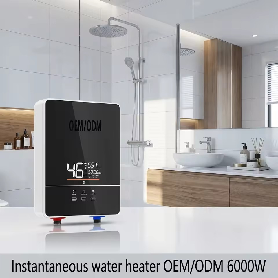 6000W 220V Instant Electric Water Heater FRP Panel Energy-Saving Stainless Steel Heating Element for Hotel Household Car Use