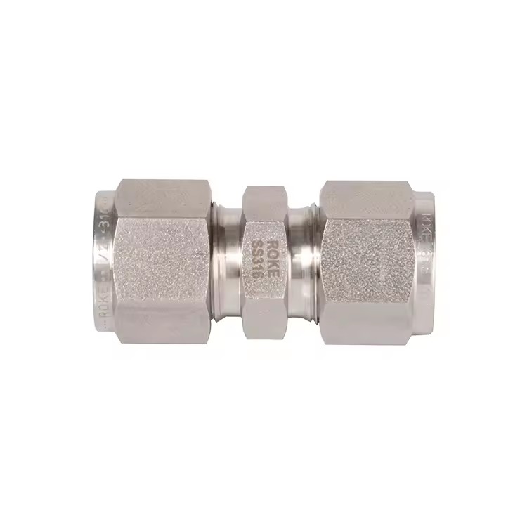 Type Carbon Steel Compression Double Ferrules Union Tube Fittings High Pressure UNF/UNC Thread Forged Zinc Plated for
