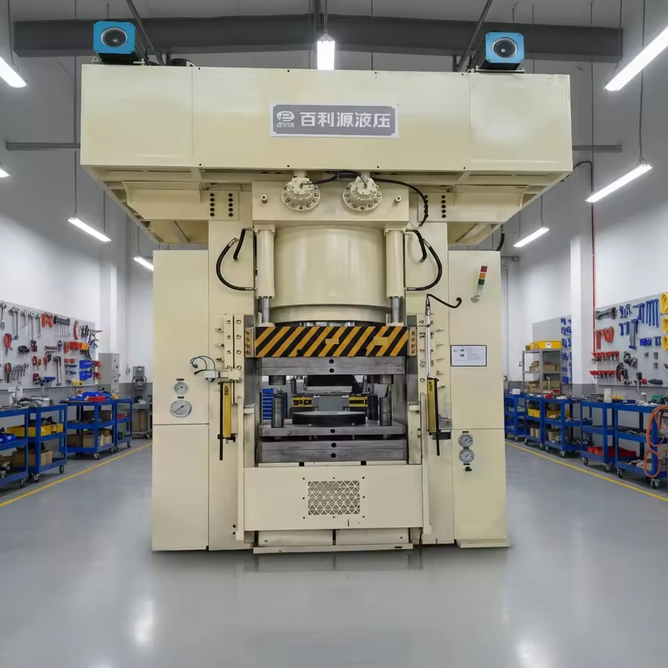 Servo-Driven Four-column Two-beam Wire-Wound Hydraulic Press with 328 kW Motor for Energy-Saving Deep Drawing Cylindrical Parts