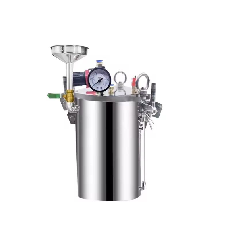 1L-100L Stainless Steel Liquid Level Display Pressure Tank Funnel Loading New Condition Mixing Pressure Tank