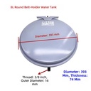 Wall Hung Gas Boiler Spare Parts Round Stainless Steel Expansion Tank 8L Energy Saving Customized Flat for Heating System