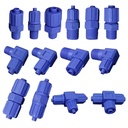 Thread Adapter Plastic 90 Degree Right Angle Blue Joint Glue Dispensing Valve Feed Joint Pipe Fitting Hose Connector 1 Year