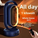 New PTC Heating Fan Oscillating Remote Control Portable Energy-Saving 1000-1500W Tip-Over Safety for Household Office Use 30m