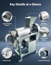 Energy Saving Industrial Screw Juicer Machine Low Consumption SUS304 Contact Parts for Fruit Processing Factory