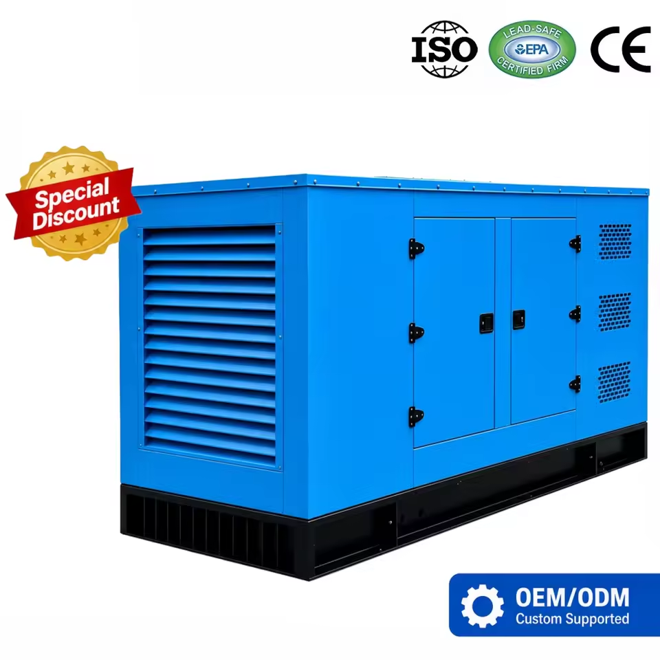 Industrial 50 70 100 200kva Silent Diesel Generator Set Soundproof Genset Electric Power Plant 3 Phase for Mining Factory Backup