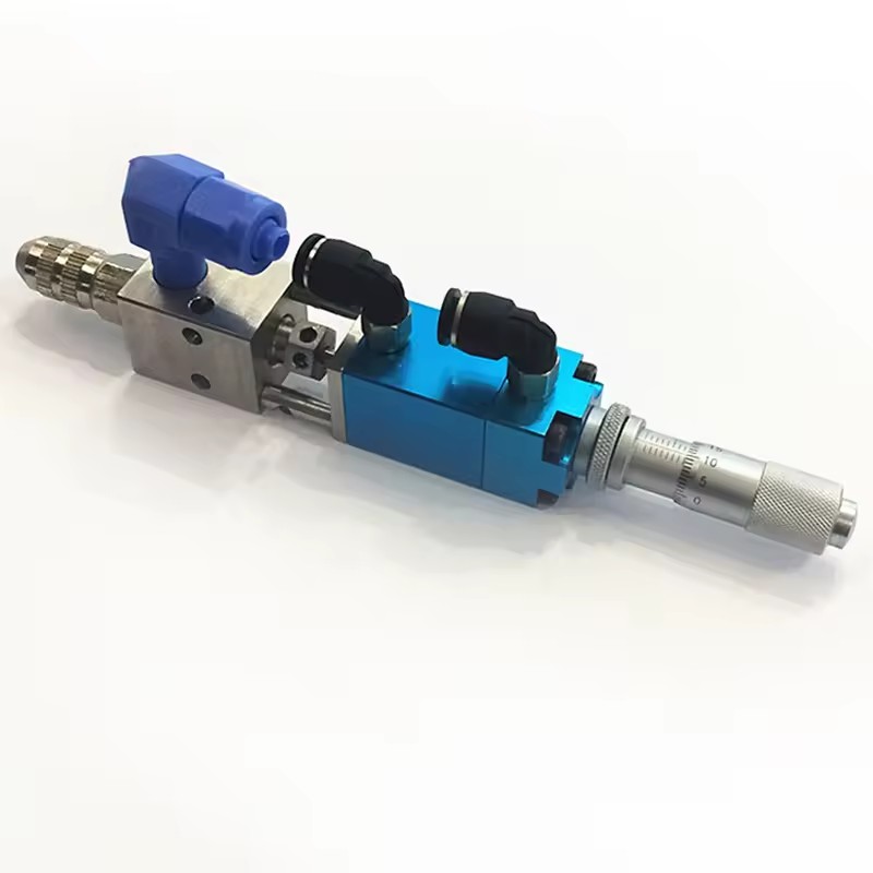 On Sale DJF-12 Blue Double-acting Thimble Valve With Micrometer Liquid Dispenser Valve