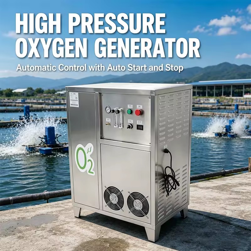 20L/min Industrial Oxygen Generator 0.2-0.7 MPa Oxygen Pressure High Pressure Oxygen Generator for Fish Farming