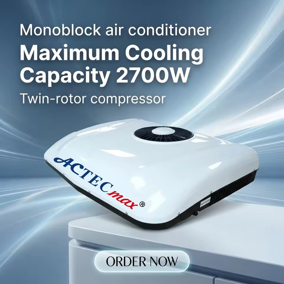 24V AC 9215BTU Electric Semi Truck Air Conditioning Equipment Idle Reduction Cabin Cooler Energy Saving Temperature Solution