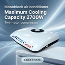 24V AC 9215BTU Electric Semi Truck Air Conditioning Equipment Idle Reduction Cabin Cooler Energy Saving Temperature Solution
