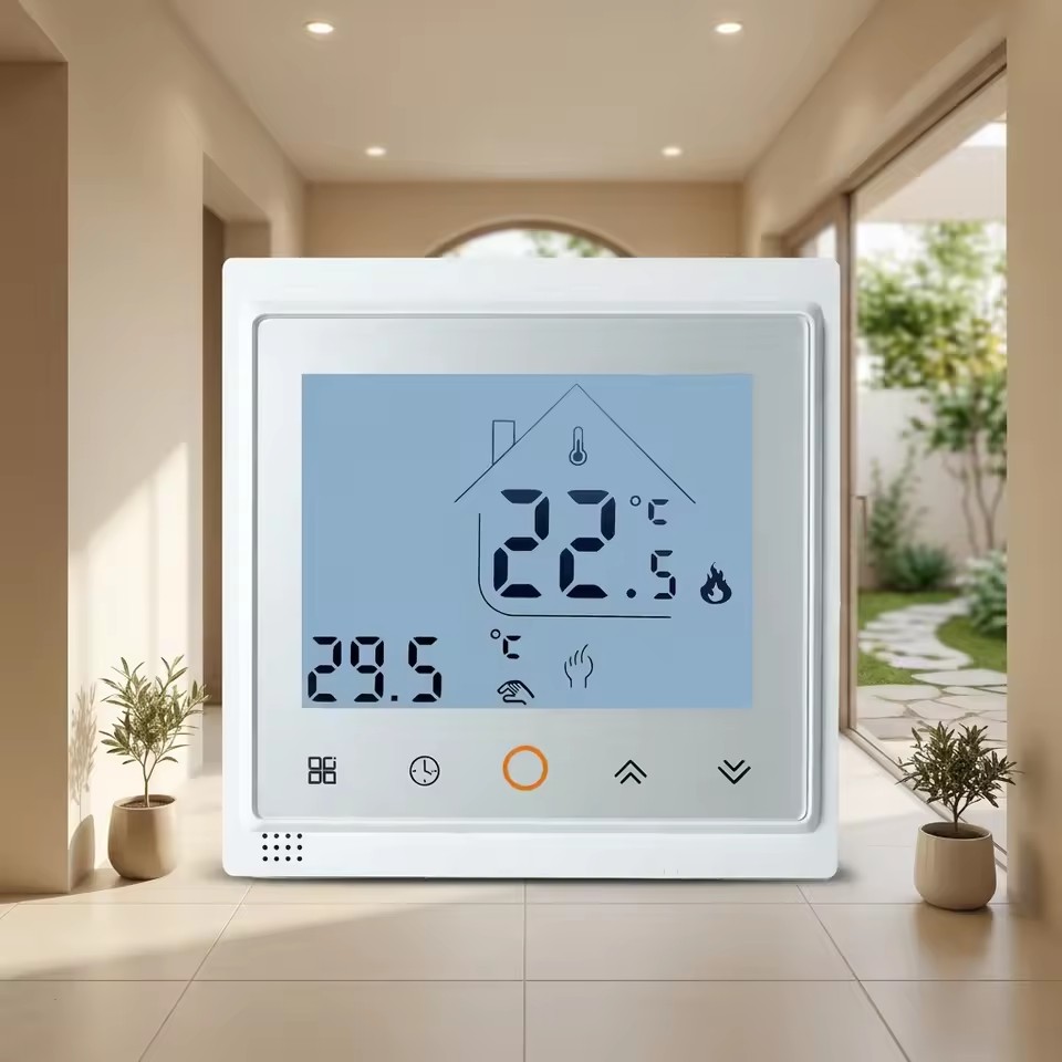 AC603F Digital Programmable WIFI Optional Heating Fan Coil Thermostat 220V/24V Energy Saving Flame Retardant PC+ABS Square
