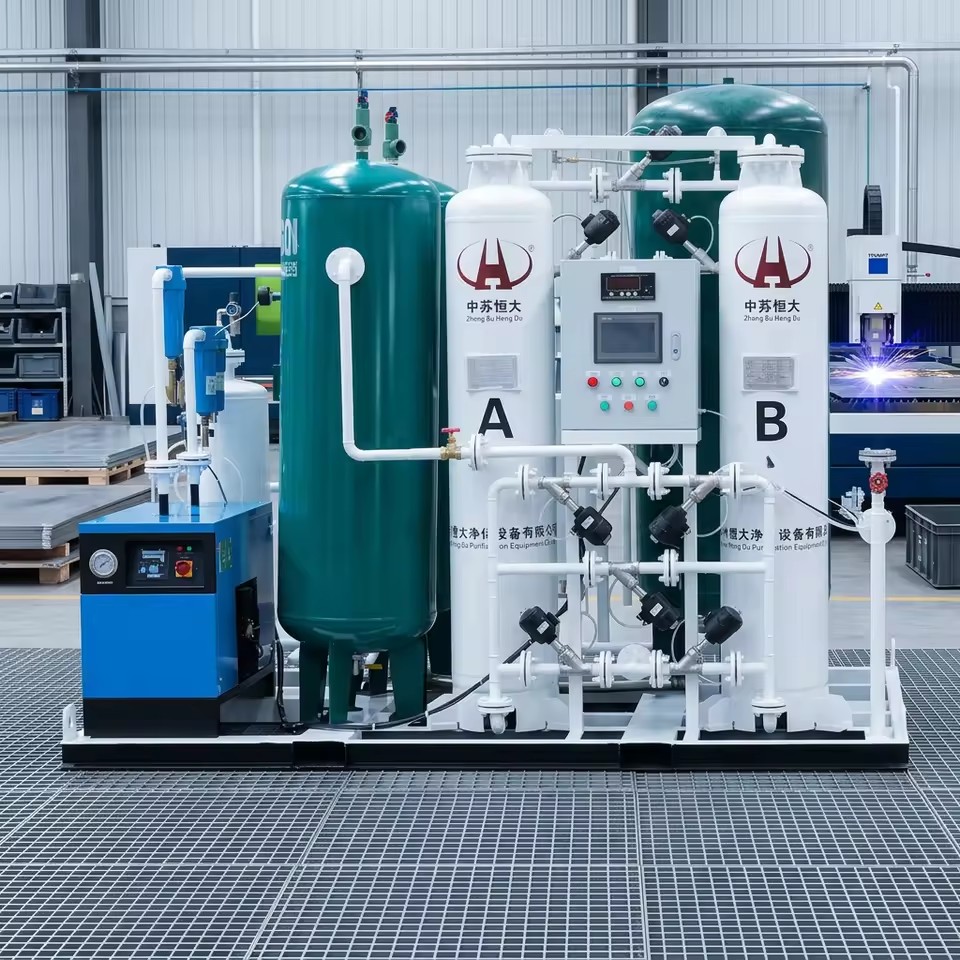 Intelligent Industrial PSA Oxygen Generating Plant with Smart PLC Control for Metal Fiber Laser Cutting and Fabrication Support
