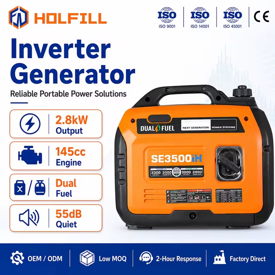 Factory Direct 2.8kW 145CC Dual Fuel Silent Portable Inverter Generator 220V for Home Camping Outdoor Power