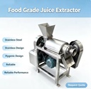 Energy Saving Industrial Screw Juicer Machine Low Consumption SUS304 Contact Parts for Fruit Processing Factory