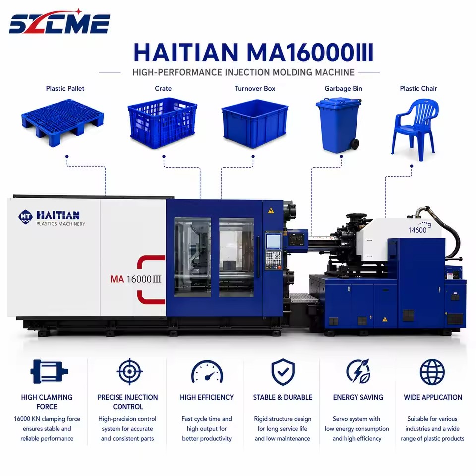Used Haitian MA1600 Ton Horizontal Hydraulic Injection Molding Machine High Precision Motor & Screw Servo Energy Saving