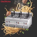 LPG 6-head Gas Noodle Cooker Commercial Stainless Steel Pasta Boiler Energy Saving Mode High-Efficiency Gas Cooking Equipment