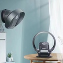 Smart Electric Turbocharger Fan Wall-Mounted Bladeless Air Cooling Plastic Digital Remote Control 7-Speed Energy Efficient A+++